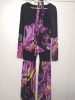 Adult Female Costumes to Hire - Abba - Top & Bellbottoms - Black & Purple